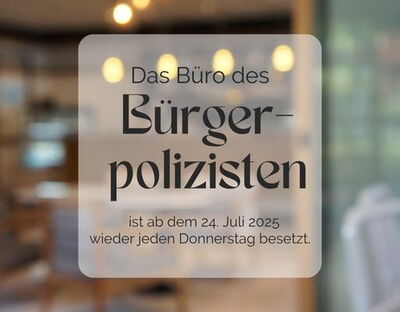 Meldung - Bürgerpolizist in Cossebaude ist wieder im Einsatz
