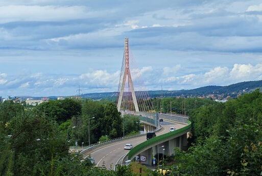 Brücke in Niederwartha aus der Vogelperspektive