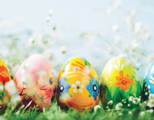 Lesung von Ostergeschichten in der Bibliothek in Cossebaude